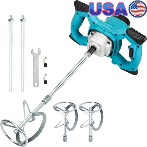 2600W Handheld Electric Concrete Mixer with 6-Speed Adjustment and Accessories Pack in Saudi Arabia