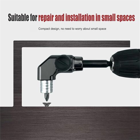 Self-Locking 90 Degree Right Angle Screwdriver Holder Drive Bit Angle Extension Electric Screw Driver Angle Driver Hand Tools(Chocolate) in Saudi Arabia