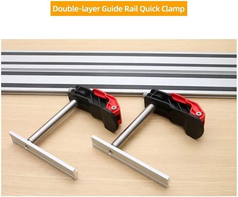 2 Pack 19mm 20mm Bench Dog Hold Down Quick Clamps Stainless Steel MFT Table T-Track Guide Rail System Clamps(Type A 19mm) in Saudi Arabia