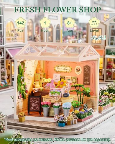 Rolife Super Creator Series, DIY Mini Ice Cream Store Dollhouse House Kit, Bulid Scenary for Action Collectible Figures,Creative Gifts for Women Kid Adults in Saudi Arabia