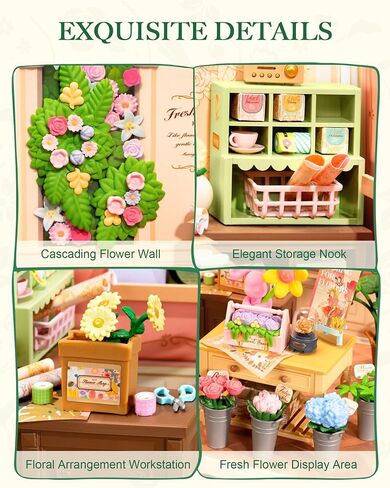 Rolife Super Creator Series, DIY Mini Ice Cream Store Dollhouse House Kit, Bulid Scenary for Action Collectible Figures,Creative Gifts for Women Kid Adults in Saudi Arabia