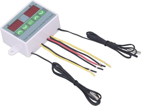 Aramox Dual Temperature Controller Digital Thermostat with Data Storage, Machined Controller for Reptile Incubators (DC24V) in Saudi Arabia