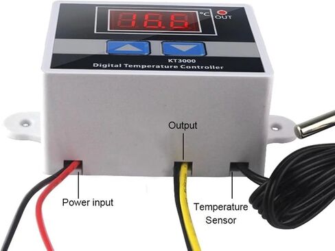 Thermostat Digital Temperature Controller for Incubator Aquarium Regulator Switch Control AC 220V DC12V 24V 10A Red LED Sensor(110V 220V 3keys) in Saudi Arabia