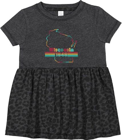 inktastic Wisconsin 1848 مع فستان الرضع الرجعية الرجعية in Kuwait