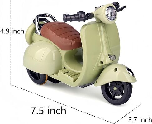 Scooter for Labubu ، لعبة الدراجات البخارية مع الضوء والموسيقى ، لديها مقعد لإكسسوارات Labubu ، Mini Electric Doll Scooter Interactive Decord Desctop الحلي (أبيض) in Kuwait
