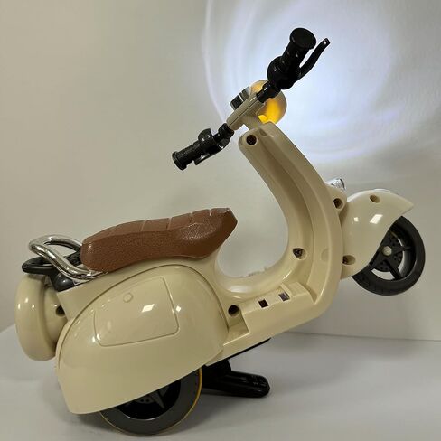 Scooter for Labubu ، لعبة الدراجات البخارية مع الضوء والموسيقى ، لديها مقعد لإكسسوارات Labubu ، Mini Electric Doll Scooter Interactive Decord Desctop الحلي (أبيض) in Kuwait