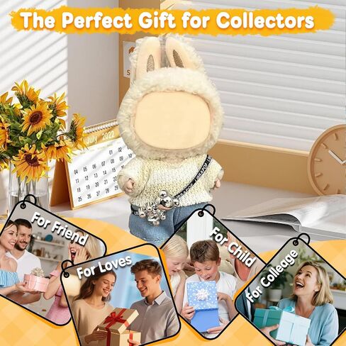 17cm Doll Clothes(NO Doll), Cute Dolls Outfit Accessories with Sweater + Denim Jeans + Pants, Small Kawaii Clothes Set for Dolls(Style 4) in Saudi Arabia