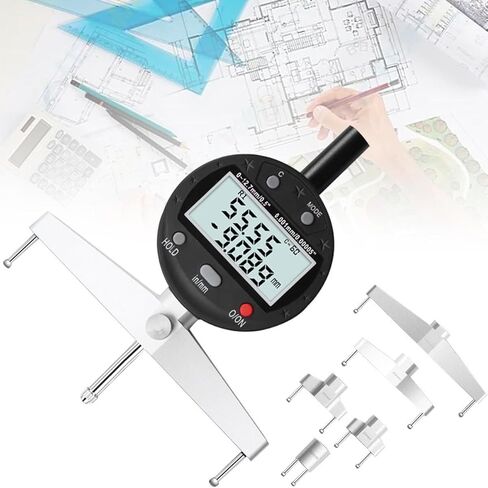 Electronic Inside and Outside Radius Measurement Tool High Accuracy Digital Radius Gauge, with 5 Changeable Measuring Jaw, Radius Indicator Use in Saudi Arabia