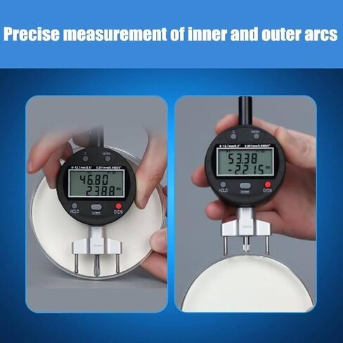 Electronic Inside and Outside Radius Measurement Tool High Accuracy Digital Radius Gauge, with 5 Changeable Measuring Jaw, Radius Indicator Use in Saudi Arabia