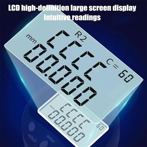 Electronic Inside and Outside Radius Measurement Tool High Accuracy Digital Radius Gauge, with 5 Changeable Measuring Jaw, Radius Indicator Use in Saudi Arabia