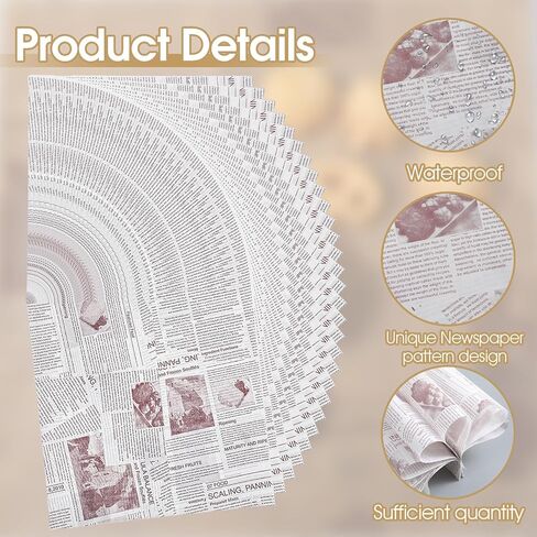 500 PCS 12 × 12 بوصة من ورق الشمع الأذواق الشحوم مقاوم لبطانات سلة صينية مقاومة للشرق وورقة ورقية وملفات أغلفة الكلب الساخن مربعة لخبز الطعام (بني) in Saudi Arabia