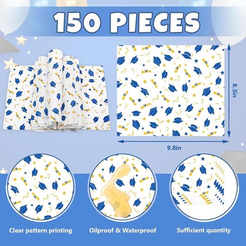 150pcs الصيف نحلة الشمع ورق العسل الأصفر لذيذ الأنسجة الورقية لطيف ديزي شطيرة التفاف ورقة مقاومة للزيت مقاوم للماء لخطات المطبخ للحفلات in Kuwait