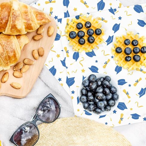 150pcs الصيف نحلة الشمع ورق العسل الأصفر لذيذ الأنسجة الورقية لطيف ديزي شطيرة التفاف ورقة مقاومة للزيت مقاوم للماء لخطات المطبخ للحفلات in Kuwait