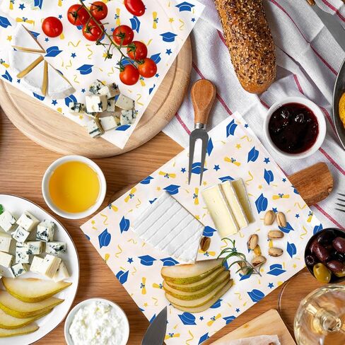 150pcs الصيف نحلة الشمع ورق العسل الأصفر لذيذ الأنسجة الورقية لطيف ديزي شطيرة التفاف ورقة مقاومة للزيت مقاوم للماء لخطات المطبخ للحفلات in Kuwait