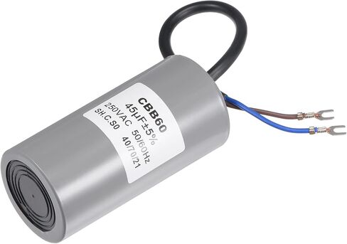 MECCANIXITY CBB60 Run Capacitor 40uF 250V AC 2 Wires 50/60Hz Cylinder Motor Running Capacitor 96x50mm with Terminal for Air Compressor Water Pump in Kuwait