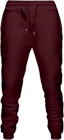 Sweatpants for Men with Pockets Running Jogging Workout Gym Track Pants Casual Slim Fit Fleece Comfy Tapered Joggers in Kuwait