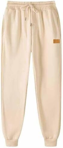Mens Sweatpants Joggers Drawstring Elastic Waist Baggy Fleece Warm Comfy Lounge Pant Athletic Workout Outdoor Trouser in Saudi Arabia