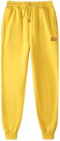 Mens Sweatpants Joggers Drawstring Elastic Waist Baggy Fleece Warm Comfy Lounge Pant Athletic Workout Outdoor Trouser in Saudi Arabia