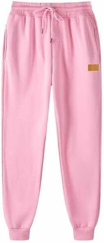 Mens Sweatpants Joggers Drawstring Elastic Waist Baggy Fleece Warm Comfy Lounge Pant Athletic Workout Outdoor Trouser in Saudi Arabia