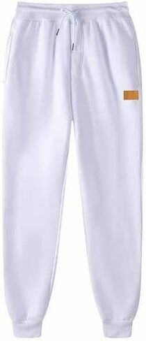 Mens Sweatpants Joggers Drawstring Elastic Waist Baggy Fleece Warm Comfy Lounge Pant Athletic Workout Outdoor Trouser in Saudi Arabia