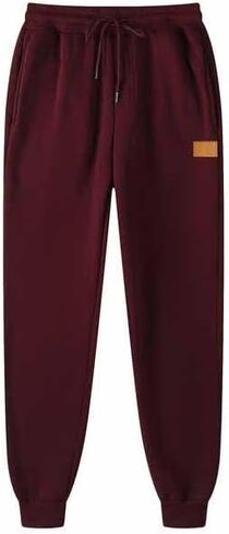 Mens Sweatpants Joggers Drawstring Elastic Waist Baggy Fleece Warm Comfy Lounge Pant Athletic Workout Outdoor Trouser in Saudi Arabia