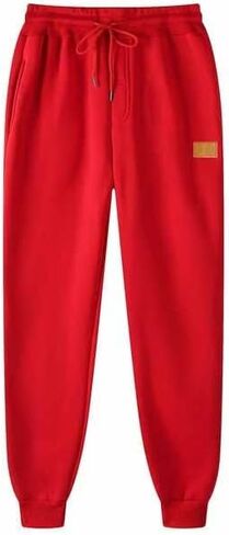 Mens Sweatpants Joggers Drawstring Elastic Waist Baggy Fleece Warm Comfy Lounge Pant Athletic Workout Outdoor Trouser in Saudi Arabia