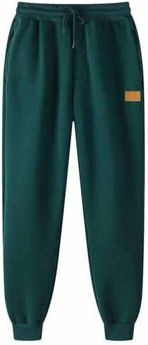 Mens Sweatpants Joggers Drawstring Elastic Waist Baggy Fleece Warm Comfy Lounge Pant Athletic Workout Outdoor Trouser in Saudi Arabia