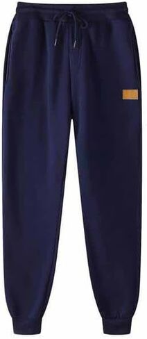 Mens Sweatpants Joggers Drawstring Elastic Waist Baggy Fleece Warm Comfy Lounge Pant Athletic Workout Outdoor Trouser in Saudi Arabia