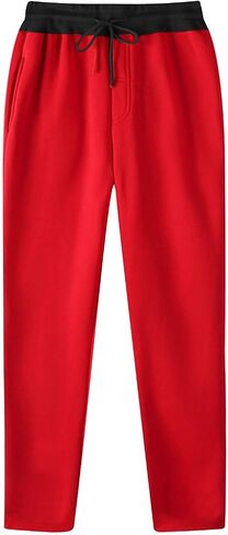 Mens Straight Leg Sweatpants Baggy Lightweight Drawstring Elastic Waist Lounge Pant Loose Athletic Gym Workout Jogger in Kuwait