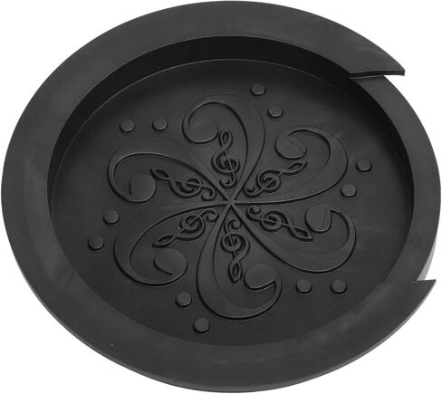 Guitar Soundhole Cover & Acoustic Sound Hole Cover - Soft Silicone Guitar Accessories for Optimal Sound Quality (Black) in Saudi Arabia