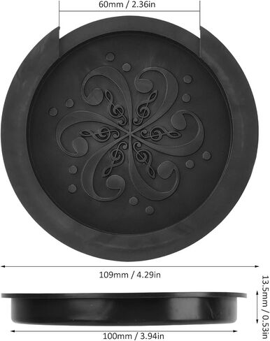 Guitar Soundhole Cover & Acoustic Sound Hole Cover - Soft Silicone Guitar Accessories for Optimal Sound Quality (Black) in Saudi Arabia