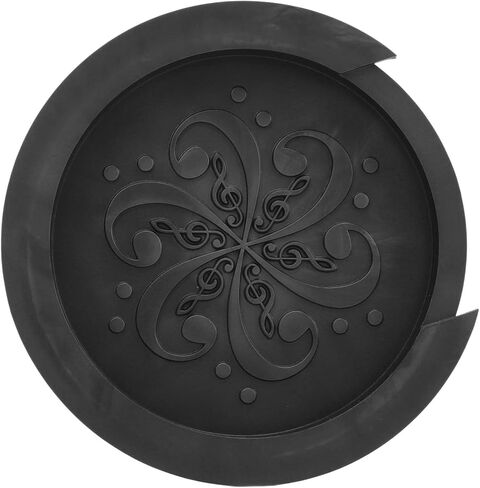 Guitar Soundhole Cover & Acoustic Sound Hole Cover - Soft Silicone Guitar Accessories for Optimal Sound Quality (Black) in Saudi Arabia