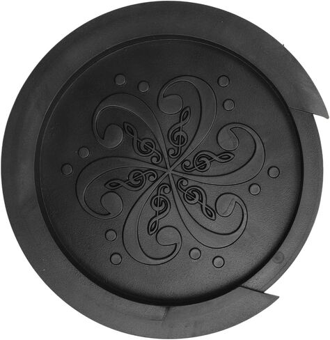 Guitar Soundhole Cover & Acoustic Sound Hole Cover - Soft Silicone Guitar Accessories for Optimal Sound Quality (Black) in Saudi Arabia