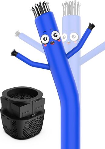Inflatable Tube Man with Blower: 6 FT Tall Wacky Waving Inflatable Tube Guy for Outdoor Decoration with Mini Blower Fan, for Mall Opening, Business Advertising (Blue) in Saudi Arabia