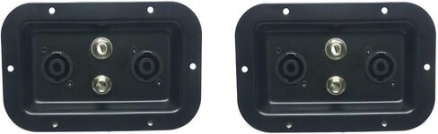 (2) Two Jack Plates with Dual SpeakON NL4 & 1/4" Female Jacks PA Speakers Box in Saudi Arabia