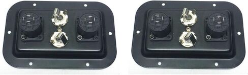 (2) Two Jack Plates with Dual SpeakON NL4 & 1/4" Female Jacks PA Speakers Box in Saudi Arabia