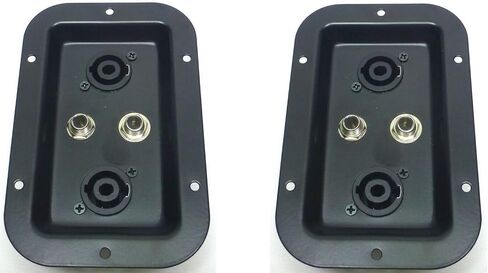 (2) Two Jack Plates with Dual SpeakON NL4 & 1/4" Female Jacks PA Speakers Box in Saudi Arabia