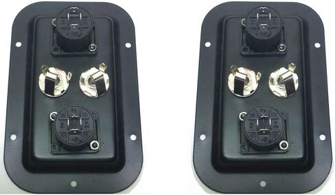 (2) Two Jack Plates with Dual SpeakON NL4 & 1/4" Female Jacks PA Speakers Box in Saudi Arabia