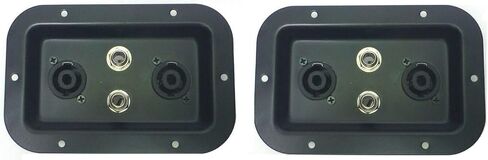 (2) Two Jack Plates with Dual SpeakON NL4 & 1/4" Female Jacks PA Speakers Box in Saudi Arabia