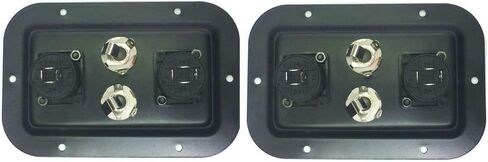 (2) Two Jack Plates with Dual SpeakON NL4 & 1/4" Female Jacks PA Speakers Box in Saudi Arabia