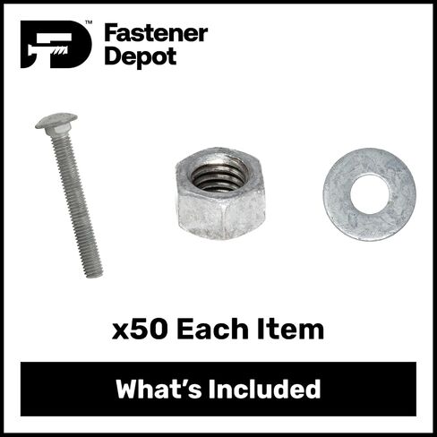 3/8 "-16 × 5 (50 حزمة) مجموعة الترباس المجلفن من الدرجة 307A ، تتضمن 3/8" غسالات مسطحة (50 قطعة) و 3/8 "-16 من السداسي (50 جهاز كمبيوتر) ، غمس الساخنة للاستخدام الخارجي من قبل مستودع السحب ، LLC in Saudi Arabia
