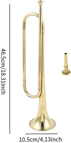 Generic C Flat Bugle Brass Music Device for Young Musicians with Mouthpiece in Saudi Arabia