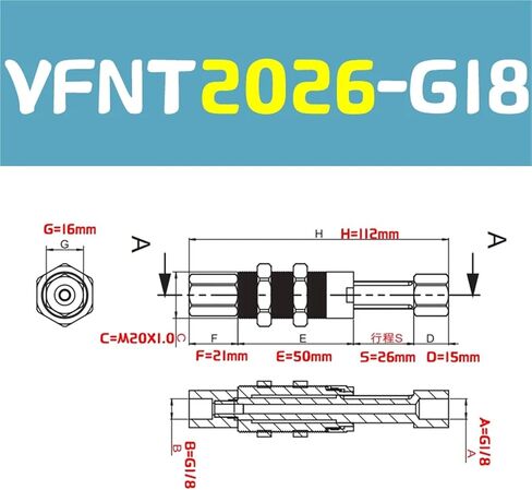 Manipulator Fixture Vacuum Suction Cup VFNT Anti-Rotation Buffer Hardware Bracket Suspension(VFNT2051-G18) in Kuwait