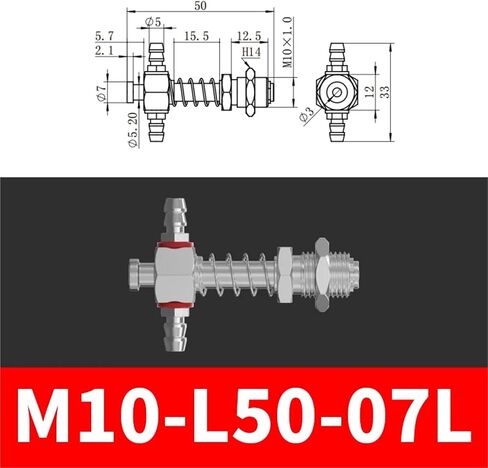 M10-L M12-T Series Manipulator Suction Cup Base Copper Aluminum Metal Fitting Bracket Pneumatic Component(M12-L65-11T) in Saudi Arabia