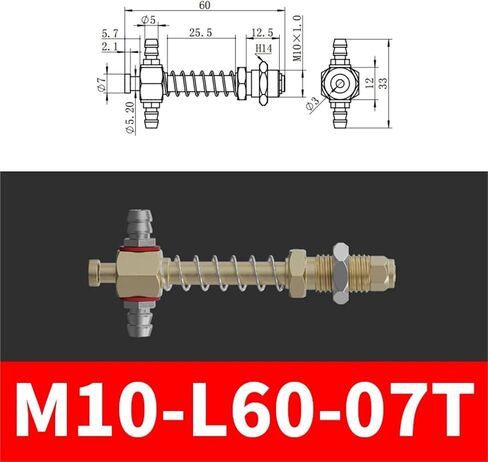 M10-L M12-T Series Manipulator Suction Cup Base Copper Aluminum Metal Fitting Bracket Pneumatic Component(M12-L65-11T) in Saudi Arabia