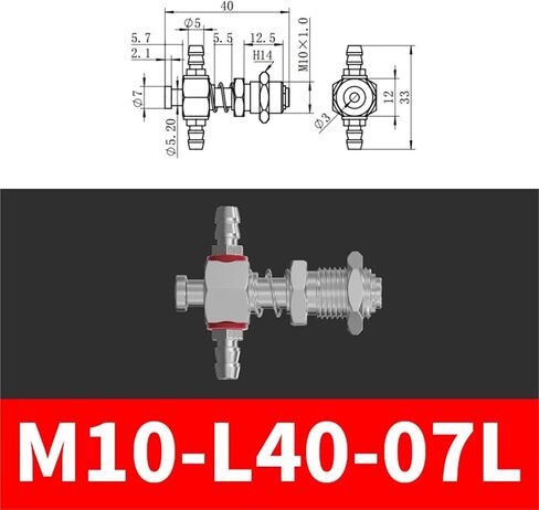 M10-L M12-T Series Manipulator Suction Cup Base Copper Aluminum Metal Fitting Bracket Pneumatic Component(M12-L65-11T) in Saudi Arabia