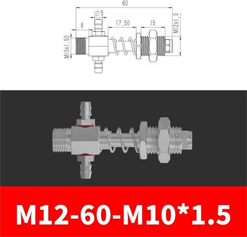 M12 -L50 ~ L100 M10*1.0 حامل مصاصة مطاطية لأجهزة روبوت الأسنان الحلزونية (M12-L100-M10-1.0) in Saudi Arabia