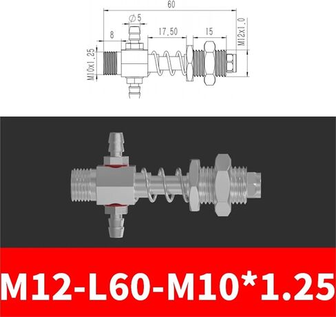 M12 -L50 ~ L100 M10*1.0 حامل مصاصة مطاطية لأجهزة روبوت الأسنان الحلزونية (M12-L100-M10-1.0) in Saudi Arabia