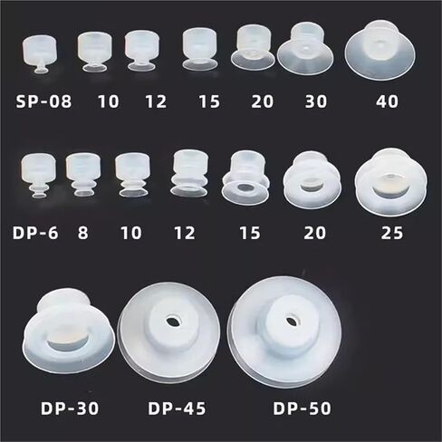 1Pcs Pneumatic Vacuum Suction Cup 8 Mounting Hole Hardware Silicone Suction Nozzle Injection Molding Machine Manipulator Accessories(25,One Layer) in Saudi Arabia