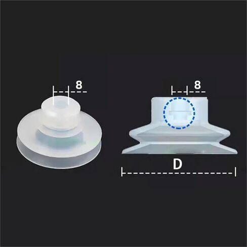 1Pcs Pneumatic Vacuum Suction Cup 8 Mounting Hole Hardware Silicone Suction Nozzle Injection Molding Machine Manipulator Accessories(25,One Layer) in Saudi Arabia